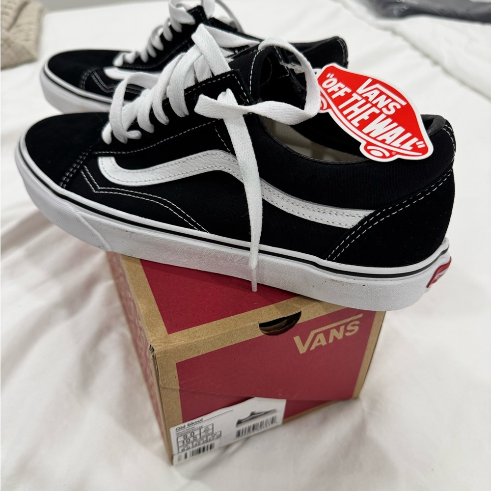 Vans Classic Black and White Low-Top Shoes